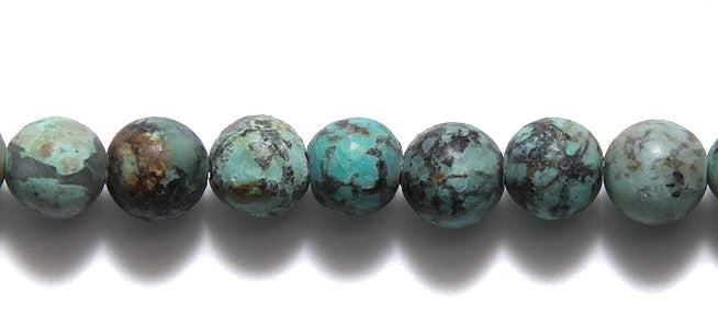 8ST433-8M: African Turquoise Matte Round 8mm