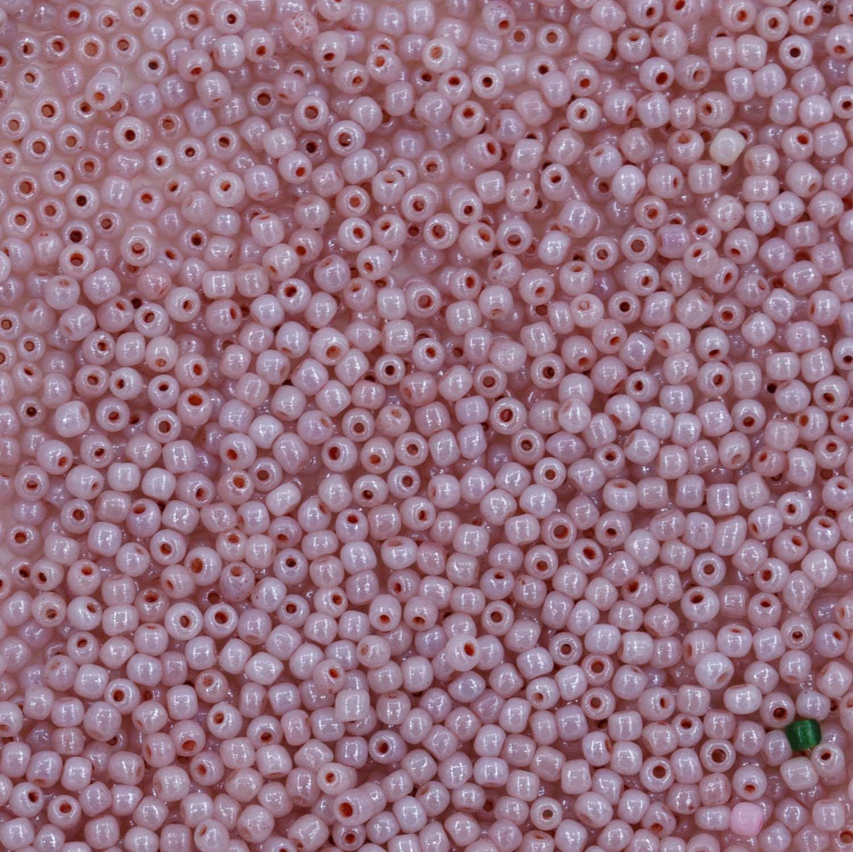 16SV342-2: Antique Venetian Micro Seed Bead Opaque Luster Strawberry #2 - 10 Grams