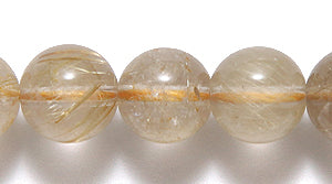 8ST611-G: Gold Rutilated Quartz Round 8mm