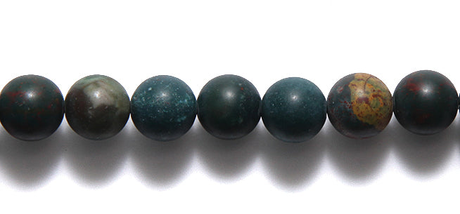 8ST542-M: Bloodstone Matte Round 8mm
