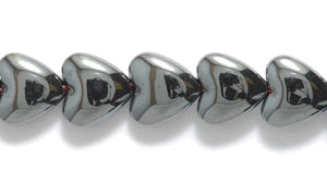 92ST403-6: Hematite Puffed Heart 6mm
