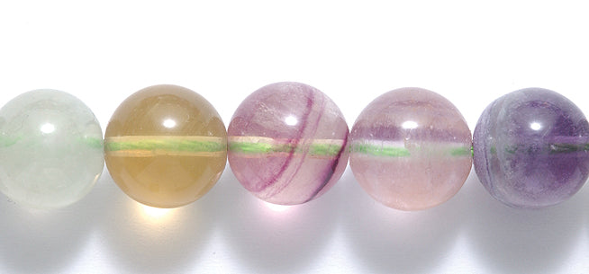 12ST431-2: Rainbow Fluorite Round 12mm