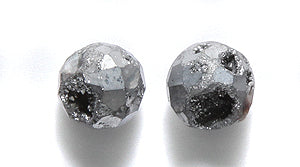8ST411-PLF: FC Druzy Platinum Coated Round 8mm 4PC
