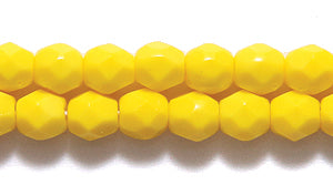 4FC126: CZ FACET RD Opaque DK Yellow 4MM-600PC