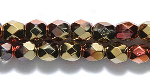 4FC54-847R: CZ FACET RD California Gold Rush 4mm-100PC