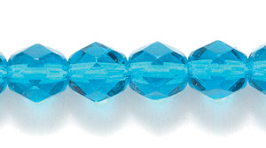 6FC266: CZ Faceted Rd Lagoon Aqua 6MM 300PC