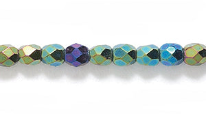 3FC588R: CZ FACET RD Green Iris 3mm-100PC