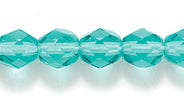 6FC285R: CZ FACET RD Trans Aqua Green 6mm-50PC