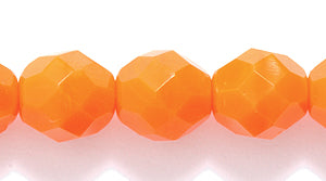 8FC134R: CZ FACET RD Opaque Orange 8mm-25PC