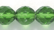 10FC284: CZ FACET RD Christmas Green 10mm-150PC