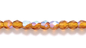 3FC554-2R: CZ FACET RD DKer Topaz AB 3mm-100PC