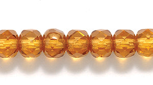73FR254-D5: CZ FC Rondell TR MED Topaz With Gold 3x5mm 1200PC