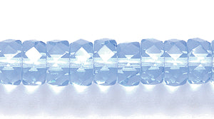 72FC273R: Czech Faceted Disc Transparent Light Sapphire 6mm - - 50 Piece Pack