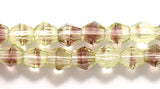 82FC5229R: CZ Faceted Diamond 2 Tone Jonquil/amethyst 4mm-50PC
