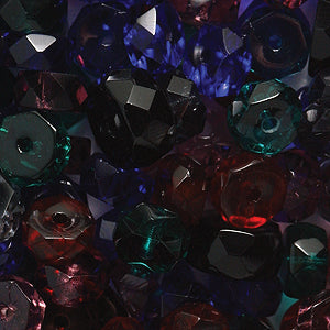 70FC9029: FC Disc DK Emerald/amethyst/cobalt/black Mix 600PC