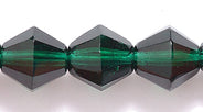89FC288R: CZ Faceted Diamond Trans DK Emerald 9mm-40PC