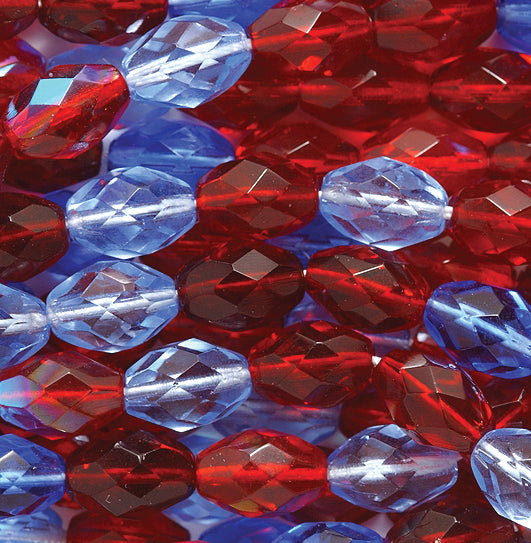 35FC9011R: CZ Faceted Oval Mix #9011 11x8mm-25PC
