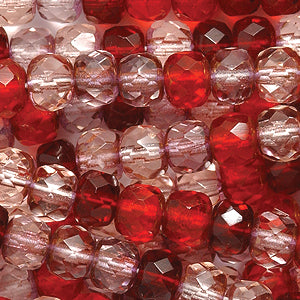 73FR9016R: CZ Faceted Gem Cut Glass Rondelle Mix #16 5mm-100PC