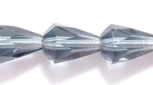 47FC269-LJR: Czech Faceted Drop Transparent Light Montana 7x10mm - - 25 Piece Pack