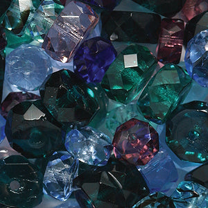 70FC9028R: Faceted Disc Sapphire/amethyst/emerald Mix-80PC