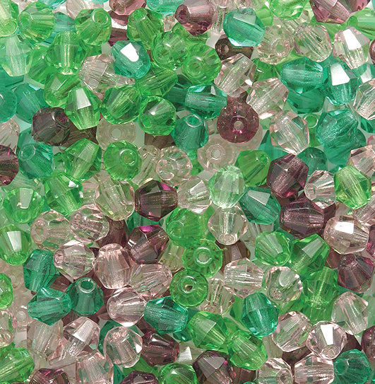 84FC906R: CZ Faceted Diamond Amethyst Garden Mix 5mm-75PC
