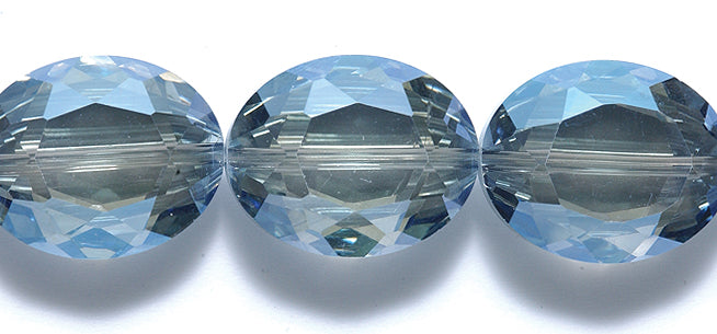 38CD374: Crystal Oval Blue Metallic Luster 16x20mm 8