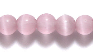 6FO692-2: Fiber Optic Bead Round Pink 6mm