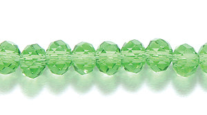 71CD282: Crystal Round Rondelle Peridot 3x4mm 1STR
