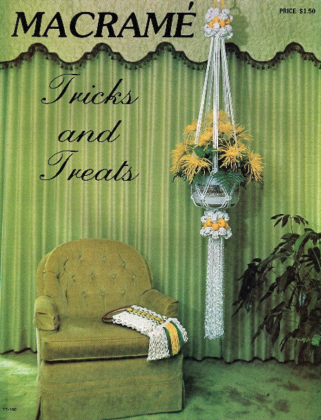 macrame plant hanger pattern books BK567-NW: Vintage Macrame Tricks And Tips Book