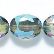 37CD508: Crystal Oval 1/2 Green AB 12x16mm 9