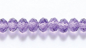 China Crystal Round Rondell Tanzanite 3x4mm 1 String