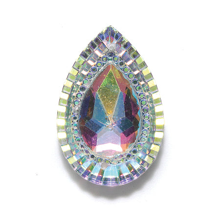 DZ9151-512: Resin Sew-on Piikki 20x30mm Drop 10PPK