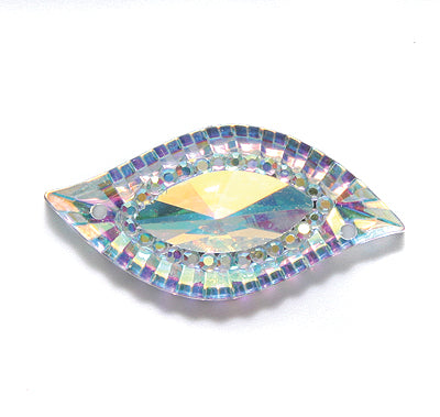DZ9156-512: Resin Sew-on Piikki 15x30 Navette 10PPK