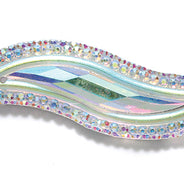 DZ9130-512: Resin Sew-on Peacock Celestial 14x47mm