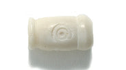 58BN114-C: India Bone Tube Mala End White 8x14mm 40 Pieces