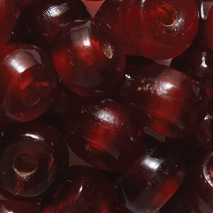 9HR247: Horn Crow Bead Red Amber 6x9mm 75 Pieces