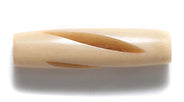24IP153-S: India Bone Pipe 1 In Carved Swirl Antique 20 Pieces