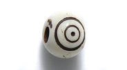 10BN114-CC: Bone Round Carved Circles 10x8mm Average 25 Pieces