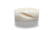 12IP114-S: India Bone Hare Pipe .5 In Carved Swirl 25 Pieces