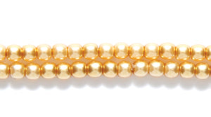 2GP652R: CZ Glass Pearl Gold 2mm-100PC