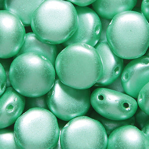 8CA681-PR: CZ Candy 2HOLE Sea Foam PSTL PRL 8mm-25PC