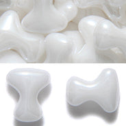 8TE312-WR: CZ Tee Bead Alabster White Wedding 2x8mm-100PC