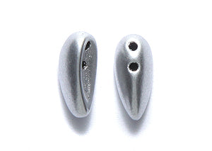 42CM915-MER: CZ Chilli 2HOLE Silky Bright Silver 4x11mm-50PC