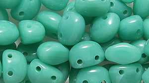 30CA185R: CZ Candy Oval 2HOLE Turquoise Green 4x6mm-50PC