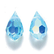 42CC562: Preciosa Crystal Drop Aqua Bohemica AB 6x10mm-12PC