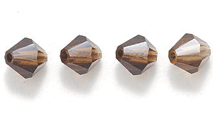 84CC257: Preciosa Crystal Dia Smoked Topaz 5mm-144PC