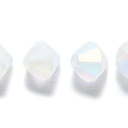 86CC512-M: Preciosa Crystal Dia Crystal AB Matte 6x6mm-72PC