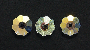 71CC512R: Preciosa Crystal Flower Crystal Aurora Borealis Finish 6mm - - 12 Pc