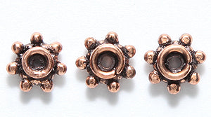 IN184-26C: Bali Style Copper Spacer 3x7mm-50PC