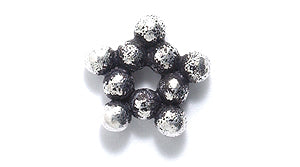 IN184-7S: Bali Style Copper Spacer ANT Sil 3x11mm-10PC